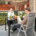 Casa si Gradina - Gradina si terasa - Mobilier exterior - Seturi mobila gradina - Set 2 scaune gradina pliabile cu spatar reglabil 8 pozitii, 150 kg, 56x70x106 cm, gri - Infinity.ro