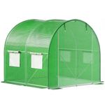 Casa si Gradina - Gradinarit si plante - Sere si solarii - Folie inlocuire sera 200x200x200 cm, PE 140g/m2 cu plasa PP, filtru UV4, 4 ferestre si usa fermoar, verde - Infinity.ro