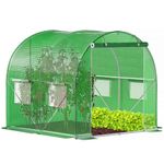 Casa si Gradina - Gradinarit si plante - Sere si solarii - Folie inlocuire sera 200x200x200 cm, PE 140g/m2 cu plasa PP, filtru UV4, 4 ferestre si usa fermoar, verde - Infinity.ro