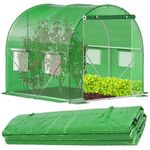 Casa si Gradina - Gradinarit si plante - Sere si solarii - Folie inlocuire sera 200x200x200 cm, PE 140g/m2 cu plasa PP, filtru UV4, 4 ferestre si usa fermoar, verde - Infinity.ro