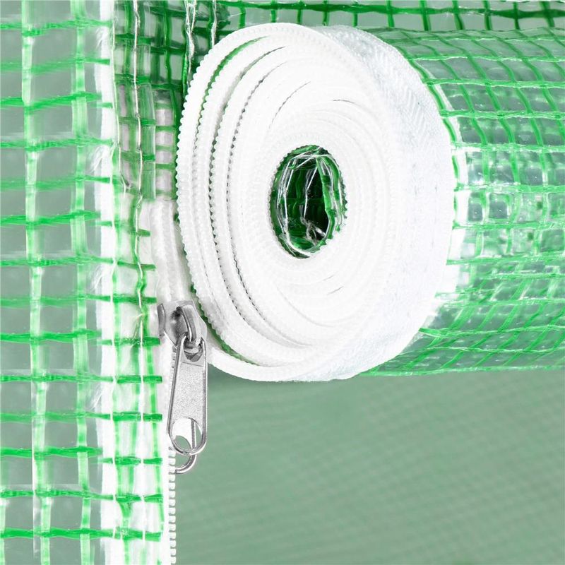 Casa si Gradina - Gradinarit si plante - Sere si solarii - Folie inlocuire sera 200x200x200 cm, PE 140g/m2 cu plasa PP, filtru UV4, 4 ferestre si usa fermoar, verde - Infinity.ro