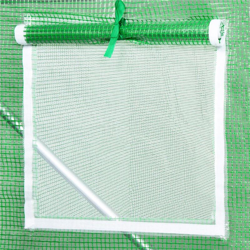 Casa si Gradina - Gradinarit si plante - Sere si solarii - Folie inlocuire sera 200x200x200 cm, PE 140g/m2 cu plasa PP, filtru UV4, 4 ferestre si usa fermoar, verde - Infinity.ro