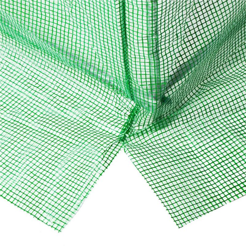 Casa si Gradina - Gradinarit si plante - Sere si solarii - Folie inlocuire sera 200x200x200 cm, PE 140g/m2 cu plasa PP, filtru UV4, 4 ferestre si usa fermoar, verde - Infinity.ro