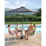 Casa si Gradina - Gradina si terasa - Umbrele si pavilioane - Umbrele - Umbrela gradina cu manivela si sistem inclinare 30, poliester 180g/m2 UPF 50+, stalp metalic, D300 cm, gri - Infinity.ro