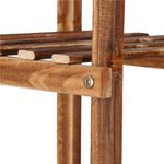 Casa si Gradina - Gradinarit si plante - Plante si ghivece - Ghivece si suporturi - Stand flori din lemn 6 niveluri 15 locuri ghivece, efect antichizat, margini rotunjite, 119x120x25 cm, maro - Infinity.ro