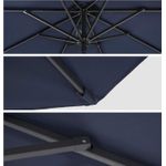 Casa si Gradina - Gradina si terasa - Umbrele si pavilioane - Umbrele - Umbrela de gradina, cu manivela pentru deschidere, sistem inclinare, 300cm, albastru inchis - Infinity.ro