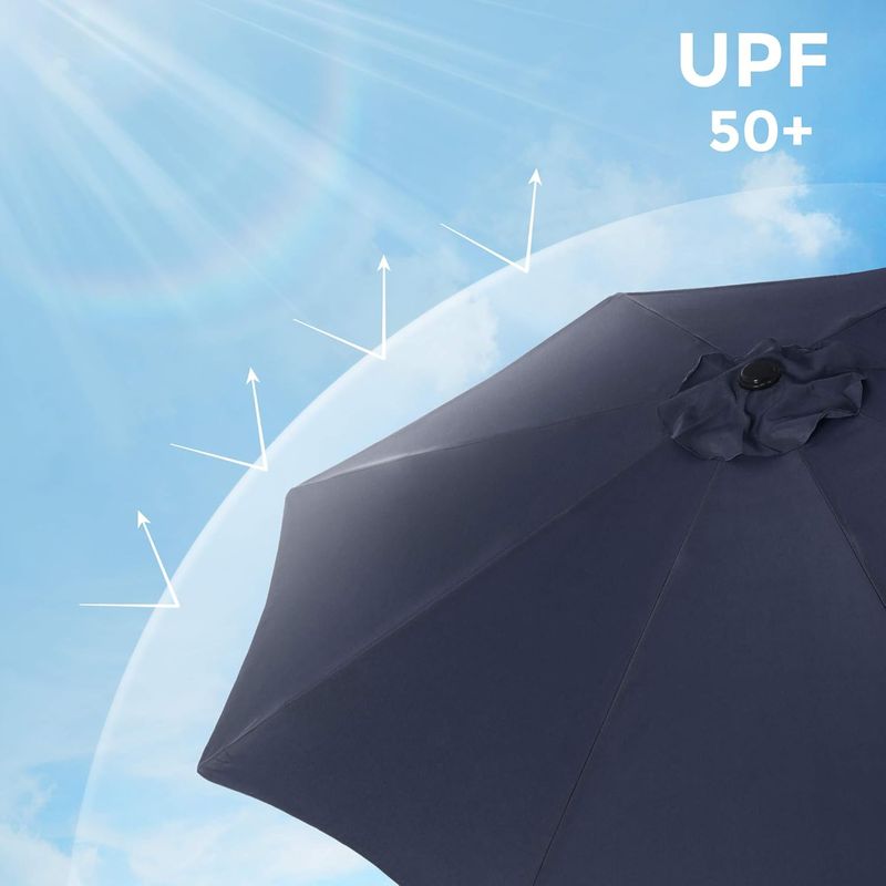 Casa si Gradina - Gradina si terasa - Umbrele si pavilioane - Umbrele - Umbrela de gradina, cu manivela pentru deschidere, sistem inclinare, 300cm, albastru inchis - Infinity.ro