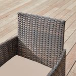 Casa si Gradina - Gradina si terasa - Mobilier exterior - Seturi mobila gradina - Set mobilier gradina cu 2 locuri, 2 scaune si masa cu sticla, ratan PE, maro - Infinity.ro