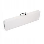 Casa si Gradina - Gradina si terasa - Mobilier exterior - Bancute de gradina - Banca pliabila gradina sau catering, cadru otel acoperit pulbere, HDPE rezistent apa, 180x24.5x42 cm, alb - Infinity.ro