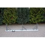 Casa si Gradina - Gradina si terasa - Mobilier exterior - Bancute de gradina - Banca pliabila gradina sau catering, cadru otel acoperit pulbere, HDPE rezistent apa, 180x24.5x42 cm, alb - Infinity.ro