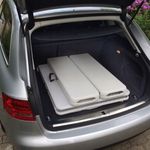 Casa si Gradina - Gradina si terasa - Mobilier exterior - Bancute de gradina - Banca pliabila gradina sau catering, cadru otel acoperit pulbere, HDPE rezistent apa, 180x24.5x42 cm, alb - Infinity.ro