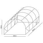 Casa si Gradina - Gradinarit si plante - Sere si solarii - Sera gradina tip tunel 300x600x200 cm, folie PE 140g/m2 UV4, usa fermoar, ferestre cu plase tantari, 18 mp, verde - Infinity.ro