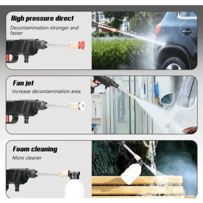 Casa si Gradina - Constructii - Scule electrice si accesorii - Aparate de spalat cu presiune - Aparat De Spalat Cu Presiune Tip Pistol, Fara Fir, 2 Acumulatori 48V Reincarcabili, Recipient Spuma, Geanta De Transport - Infinity.ro