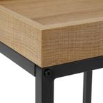 Casa si Gradina - Mobilier - Mese si birouri - Masute de cafea - Set 2 masute de cafea suprapozabile, blat din PAL si cadru metalic, 55x40x45 cm, maro natur - Infinity.ro