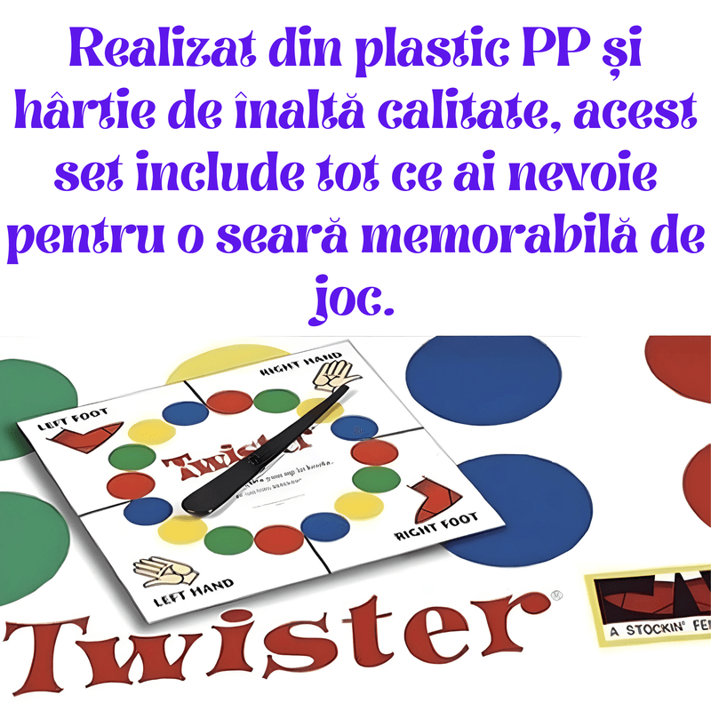 Jucarii, Copii si Bebe - Jucarii si jocuri - Jocuri si puzzle - Jocuri de societate - Set Joc Twister: Distractie pentru Toata Familia! - Infinity.ro