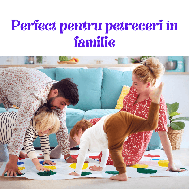 Jucarii, Copii si Bebe - Jucarii si jocuri - Jocuri si puzzle - Jocuri de societate - Set Joc Twister: Distractie pentru Toata Familia! - Infinity.ro