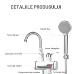 Casa si Gradina - Termice - Boilere si accesorii - Incalzitoare instant - Robinet Electric Pentru Apa Calda Instant cu Para de Dus, Montare Usoara pe Chiuveta, Ideala Pentru Bucatarie/Baie - Infinity.ro