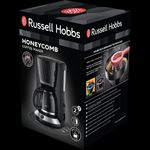 Electronice si Electrocasnice - Electrocasnice bucatarie - Preparare bauturi - Cafetiere - Cafetiera Russell Hobbs Honeycomb, 1.25L, filtru permanent, plita mentinere cald, design fagure, negru - Infinity.ro