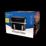 Electronice si Electrocasnice - Electrocasnice bucatarie - Aparate de gatit & desert - Friteuze - Friteuza cu aer cald Russell Hobbs Satisfry Dual Basket, 9L, 2 cosuri independente, afisaj digital, gatit simultan - Infinity.ro