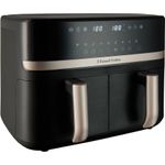 Electronice si Electrocasnice - Electrocasnice bucatarie - Aparate de gatit & desert - Friteuze - Friteuza cu aer cald Russell Hobbs Satisfry Dual Basket, 9L, 2 cosuri independente, afisaj digital, gatit simultan - Infinity.ro