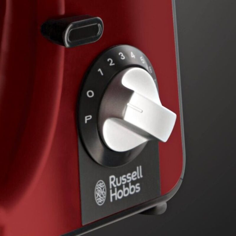 Electronice si Electrocasnice - Electrocasnice bucatarie - Mixere, tocatoare & roboti de bucatarie - Roboti de bucatarie - Robot de bucatarie multifunctional Russell Hobbs Desire, bol 3L, accesorii multiple, viteze variabile, rosu - Infinity.ro