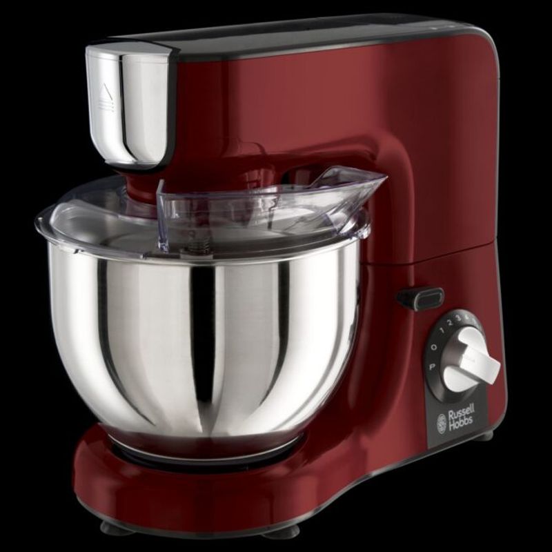 Electronice si Electrocasnice - Electrocasnice bucatarie - Mixere, tocatoare & roboti de bucatarie - Roboti de bucatarie - Robot de bucatarie multifunctional Russell Hobbs Desire, bol 3L, accesorii multiple, viteze variabile, rosu - Infinity.ro