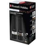 Electronice si Electrocasnice - Electrocasnice bucatarie - Mixere, tocatoare & roboti de bucatarie - Roboti de bucatarie - Set rasnite electrice Russell Hobbs, sare si piper, mecanism ceramica, iluminare LED, baterii incluse, negru - Infinity.ro