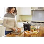 Electronice si Electrocasnice - Electrocasnice bucatarie - Aparate de gatit & desert - Multicooker - Slow cooker Russell Hobbs Chalkboard, 6.5L, 3 setari temperatura, vas ceramic, suprafata tabla scriere, negru - Infinity.ro