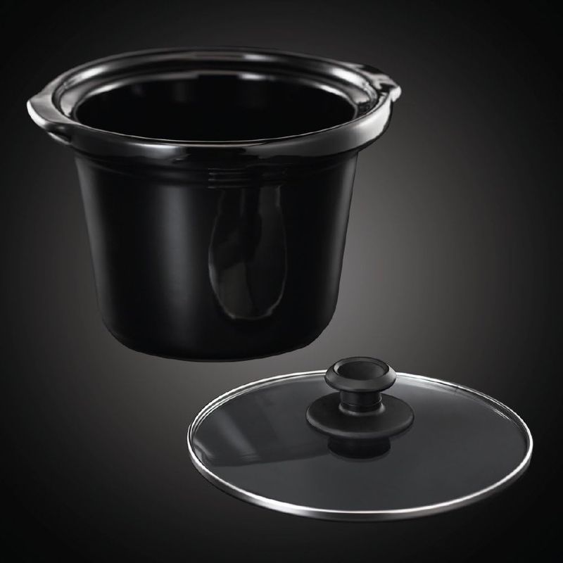 Electronice si Electrocasnice - Electrocasnice bucatarie - Aparate de gatit & desert - Multicooker - Slow cooker Russell Hobbs Chalkboard, 6.5L, 3 setari temperatura, vas ceramic, suprafata tabla scriere, negru - Infinity.ro