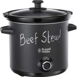 Electronice si Electrocasnice - Electrocasnice bucatarie - Aparate de gatit & desert - Multicooker - Slow cooker Russell Hobbs Chalkboard, 6.5L, 3 setari temperatura, vas ceramic, suprafata tabla scriere, negru - Infinity.ro