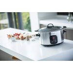 Electronice si Electrocasnice - Electrocasnice bucatarie - Aparate de gatit & desert - Multicooker - Slow cooker Russell Hobbs MaxiCook, 6L, 3 setari temperatura, vas ceramic detasabil, mentinere cald, negru - Infinity.ro