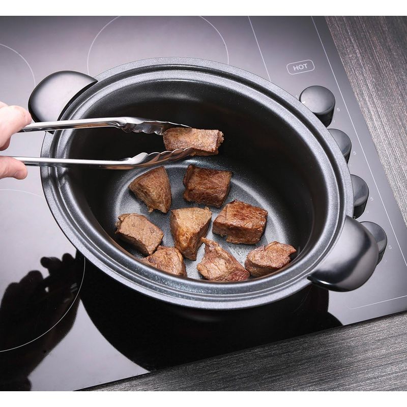 Electronice si Electrocasnice - Electrocasnice bucatarie - Aparate de gatit & desert - Multicooker - Slow cooker Russell Hobbs MaxiCook, 6L, 3 setari temperatura, vas ceramic detasabil, mentinere cald, negru - Infinity.ro