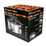 Electronice si Electrocasnice - Electrocasnice bucatarie - Aparate de gatit & desert - Multicooker - Slow cooker Russell Hobbs, 3.5L, 3 setari temperatura, vas ceramic detasabil, mentinere cald, negru - Infinity.ro