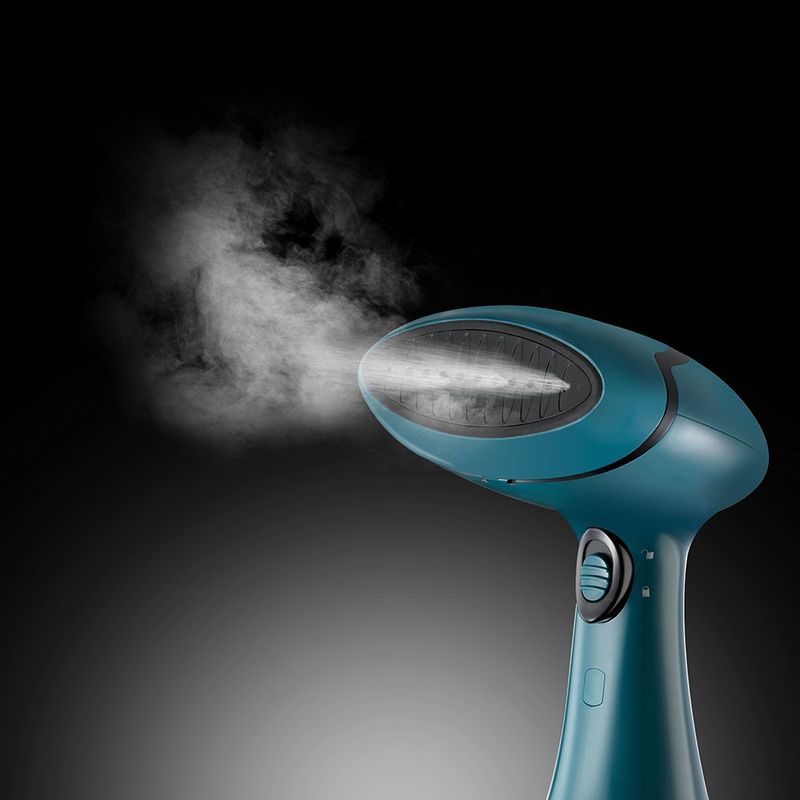 Electronice si Electrocasnice - Ingrijirea tesaturilor - Aparate de calcat cu aburi - Aparat de calcat vertical cu abur Russell Hobbs Steam Genie Handheld, 1800W, abur 28g/min, incalzire 45s - Infinity.ro