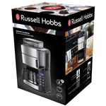 Electronice si Electrocasnice - Electrocasnice bucatarie - Preparare bauturi - Cafetiere - Cafetiera Russell Hobbs Grind & Brew, rasnita integrata, filtru permanent, macinare boabe proaspete, argintiu - Infinity.ro