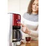 Electronice si Electrocasnice - Electrocasnice bucatarie - Preparare bauturi - Cafetiere - Cafetiera Russell Hobbs Luna, 1.25L, filtru permanent, plita mentinere cald, design elegant, rosu - Infinity.ro