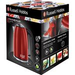 Electronice si Electrocasnice - Electrocasnice bucatarie - Preparare bauturi - Fierbatoare de apa - Fierbator Russell Hobbs Colours Plus+, 1.7L, 2400W, filtru calcar detasabil, indicator nivel apa, rosu - Infinity.ro
