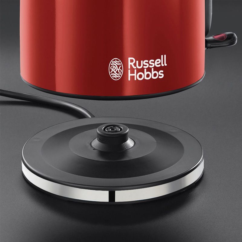 Electronice si Electrocasnice - Electrocasnice bucatarie - Preparare bauturi - Fierbatoare de apa - Fierbator Russell Hobbs Colours Plus+, 1.7L, 2400W, filtru calcar detasabil, indicator nivel apa, rosu - Infinity.ro