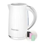 Electronice si Electrocasnice - Electrocasnice bucatarie - Preparare bauturi - Fierbatoare de apa - Fierbator Russell Hobbs Eden, 1.7L, 2400W, design modern, filtru calcar, indicator nivel apa, alb - Infinity.ro