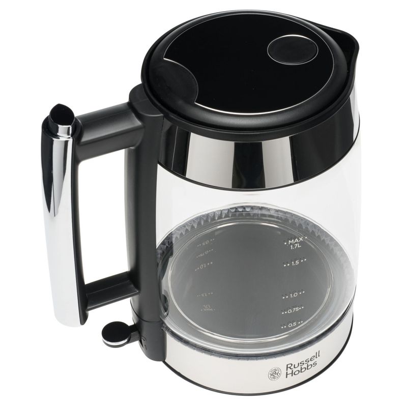 Electronice si Electrocasnice - Electrocasnice bucatarie - Preparare bauturi - Fierbatoare de apa - Fierbator Russell Hobbs Elegance, 1.7L, 2400W, design elegant, filtru calcar, indicator nivel apa, argintiu - Infinity.ro