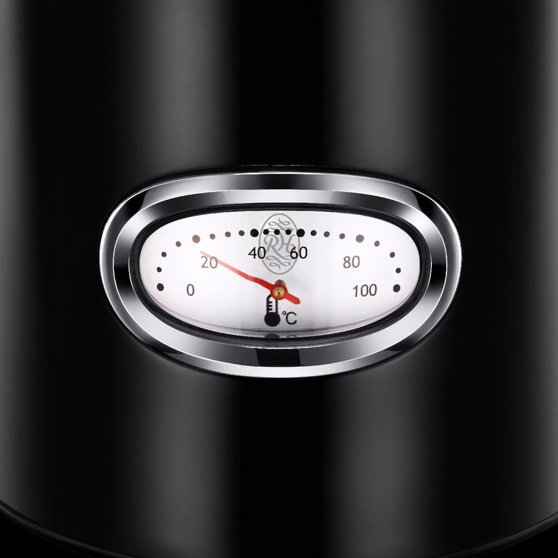 Electronice si Electrocasnice - Electrocasnice bucatarie - Preparare bauturi - Fierbatoare de apa - Fierbator Russell Hobbs Retro Classic, 1.7L, 2400W, design retro, filtru calcar, indicator nivel apa, negru - Infinity.ro
