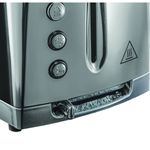 Electronice si Electrocasnice - Electrocasnice bucatarie - Preparare paine - Sandwich-maker - Prajitor de paine Russell Hobbs Luna, 2 fante, prajire rapida 55%, gratar chifle, tava firimituri detasabila, gri - Infinity.ro