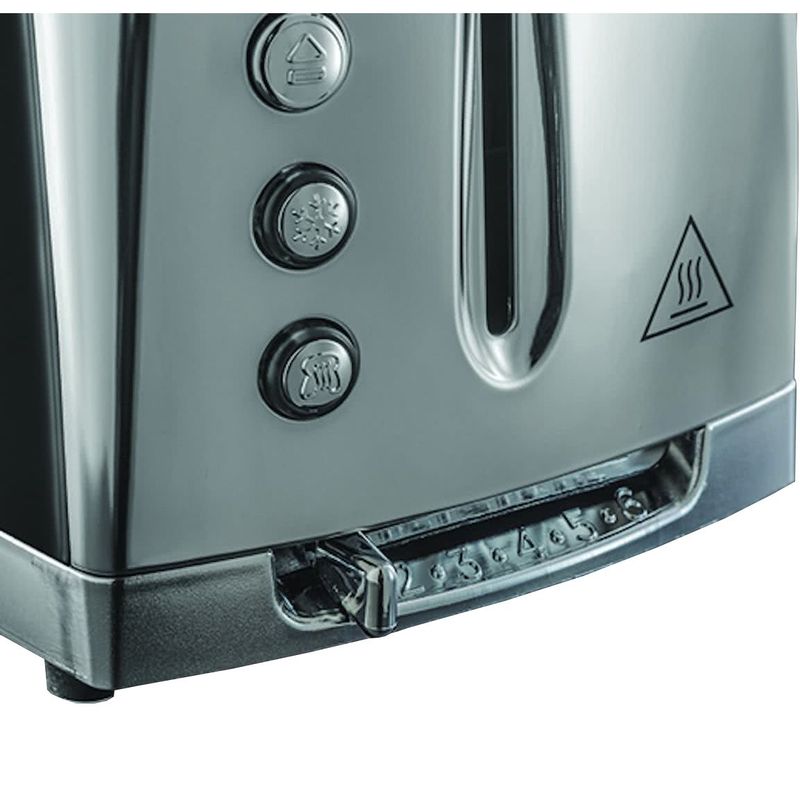 Electronice si Electrocasnice - Electrocasnice bucatarie - Preparare paine - Sandwich-maker - Prajitor de paine Russell Hobbs Luna, 2 fante, prajire rapida 55%, gratar chifle, tava firimituri detasabila, gri - Infinity.ro