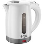 Electronice si Electrocasnice - Electrocasnice bucatarie - Preparare bauturi - Fierbatoare de apa - Fierbator compact de voiaj Russell Hobbs Travel, 0.5L, 500-700W, dual voltage, compatibil international, alb - Infinity.ro