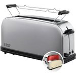 Electronice si Electrocasnice - Electrocasnice bucatarie - Preparare paine - Sandwich-maker - Prajitor de paine cu fanta lunga Russell Hobbs Adventure, fante extra late, gratar chifle, tava firimituri detasabila - Infinity.ro