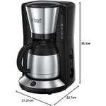 Electronice si Electrocasnice - Electrocasnice bucatarie - Preparare bauturi - Cafetiere - Cafetiera cu termos Russell Hobbs 24020-56 Adventure, 8 cani, 1.1L termos, WhirlTech, oprire automata, Inox/Negru - Infinity.ro
