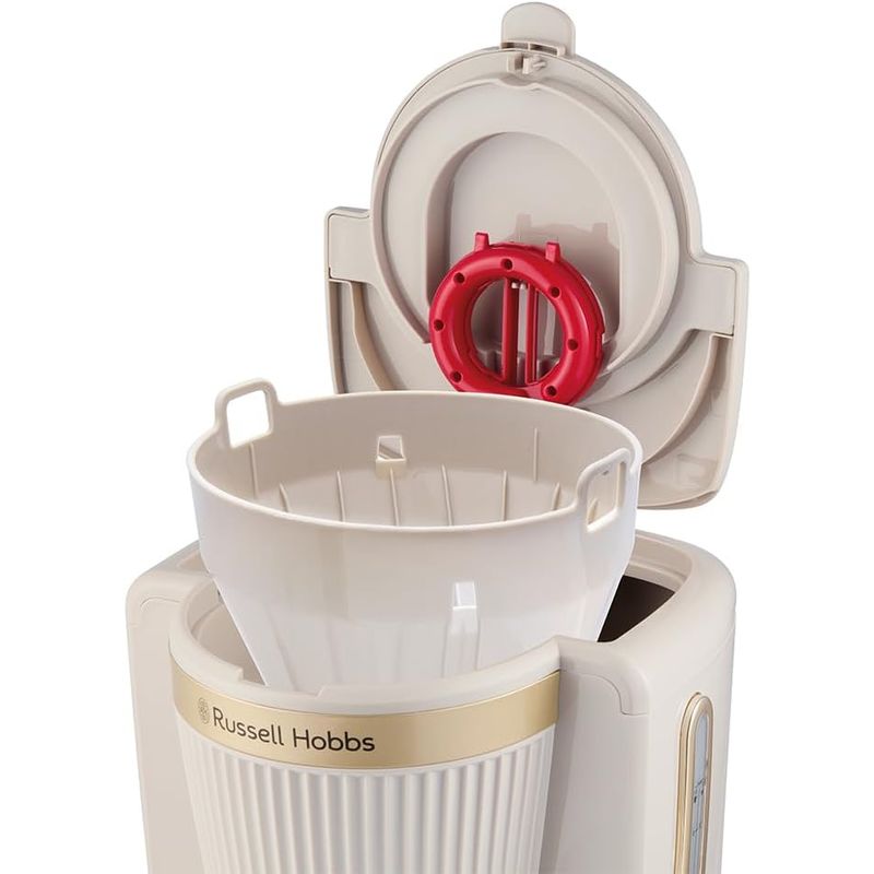 Electronice si Electrocasnice - Electrocasnice bucatarie - Preparare bauturi - Cafetiere - Cafetiera cu filtru Russell Hobbs 26781-56 Bronte, 1.25L, WhirlTech, pause & pour, mentinere cald 40 min, Stone - Infinity.ro