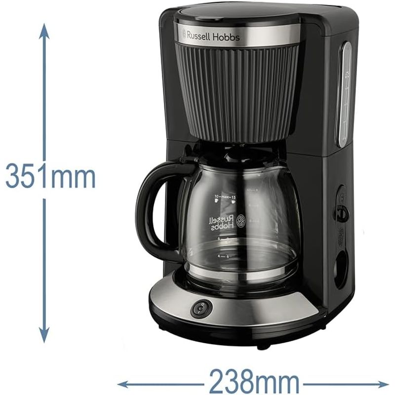 Electronice si Electrocasnice - Electrocasnice bucatarie - Preparare bauturi - Espressoare - Cafetiera cu filtru Russell Hobbs 26780-56 Bronte, 1.25L, WhirlTech, pause & pour, mentinere cald 40 min, Negru Mat - Infinity.ro