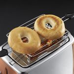Electronice si Electrocasnice - Electrocasnice bucatarie - Preparare paine - Sandwich-maker - Prajitor de paine Russell Hobbs Luna, 2 fante, prajire rapida 55%, gratar chifle, tava firimituri detasabila, cupru - Infinity.ro