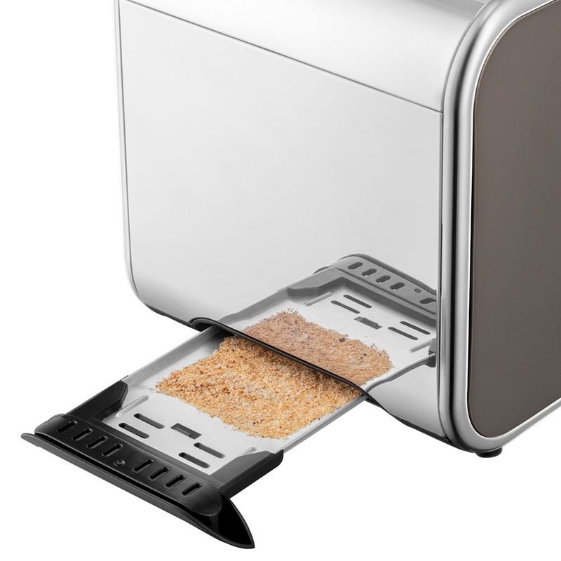 Electronice si Electrocasnice - Electrocasnice bucatarie - Preparare paine - Prajitoare de paine - Prajitor de paine Russell Hobbs Distinctions, 2 fante, gratar chifle, tava firimituri detasabila, design premium, titan - Infinity.ro